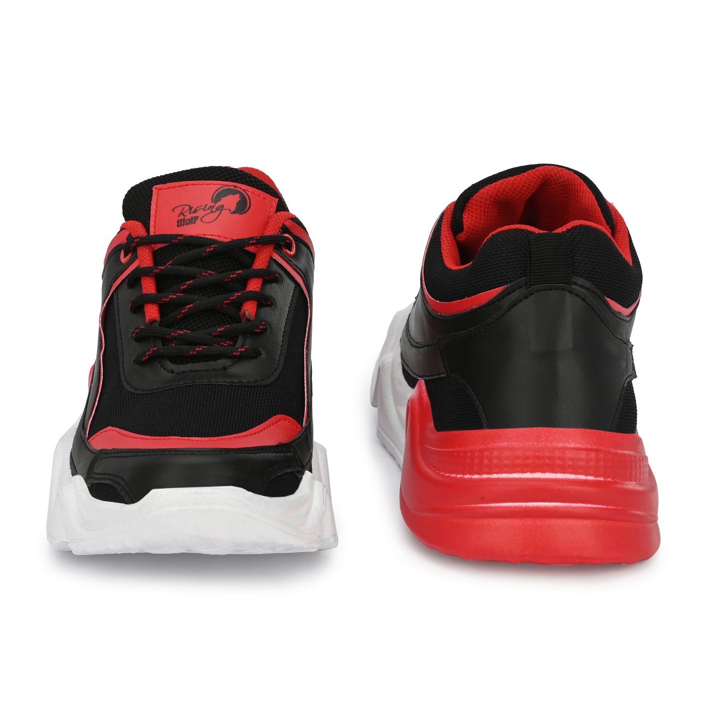 Ignite Crimson Chunky Sneakers – Black & Fire Red