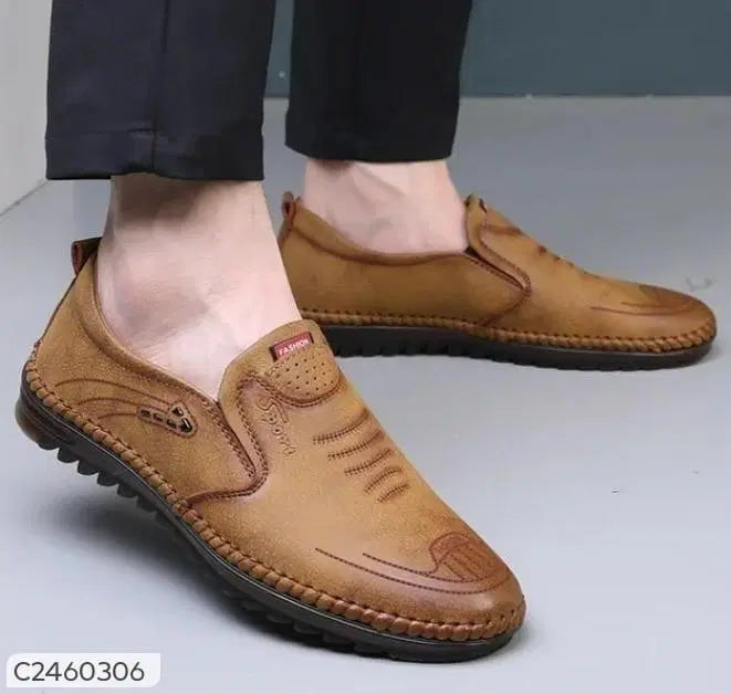 Men’s Casual Leather Slip-On Loafers – Lightweight Comfort & Stylish Design