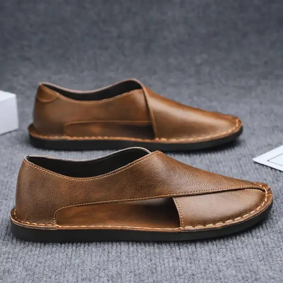 Men’s Premium Leather Casual Slip-On Shoes | Lightweight & Comfortable Everyday Wear