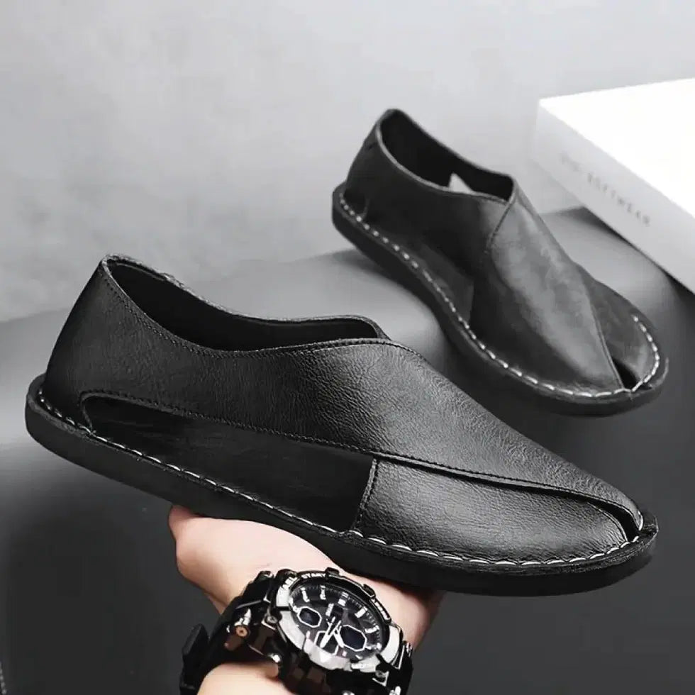 Men’s Minimalist Handcrafted Leather Slip-On Sandals PESHAWARI