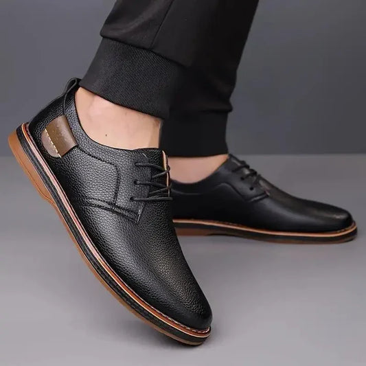 Vanguard Pebbled Derby Shoes – Onyx & Cedar
