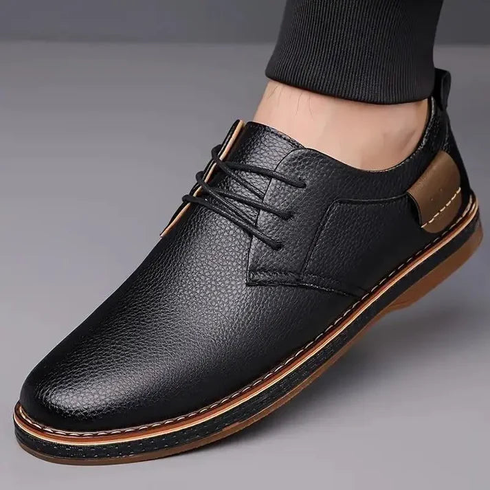 Vanguard Pebbled Derby Shoes – Onyx & Cedar