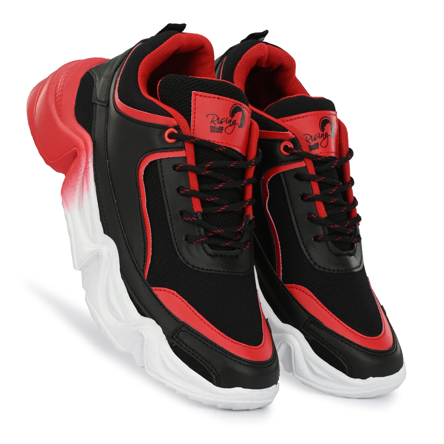 Ignite Crimson Chunky Sneakers – Black & Fire Red