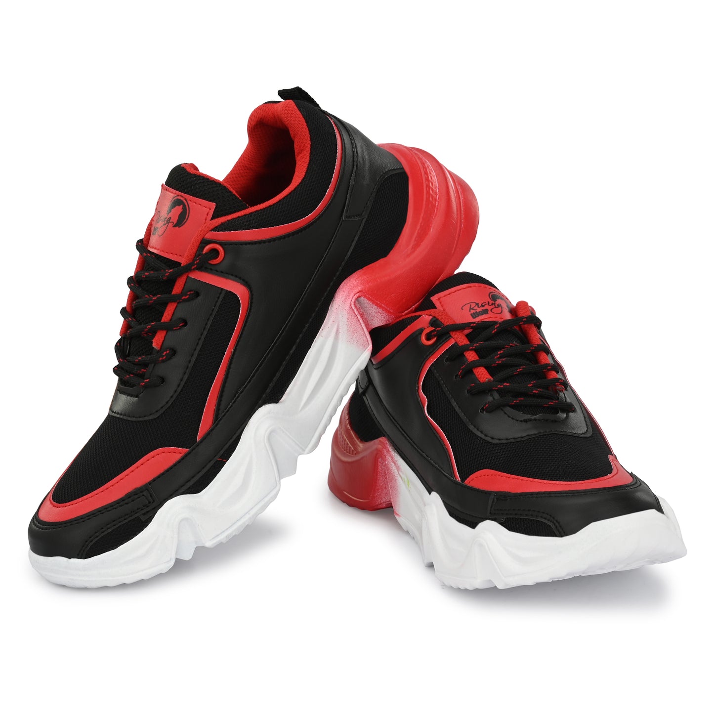 Ignite Crimson Chunky Sneakers – Black & Fire Red