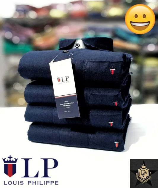 Men’s Premium Dark Blue Cotton Shirt (XXL) | Slim Fit Stylish Casual Wear